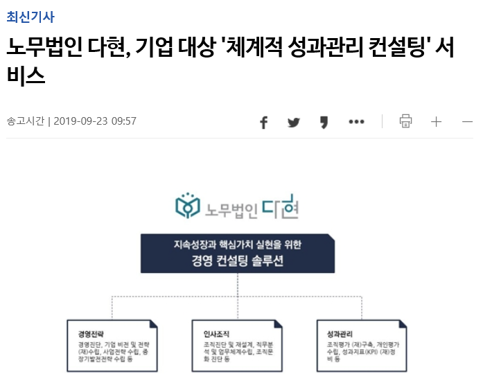 노무법인 다현, 기업 대상 \'체계적 성과관리 컨설팅\' 서비스